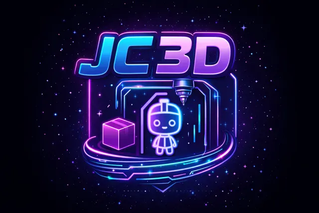 Logo da JC3D Impressão com o mascote robô